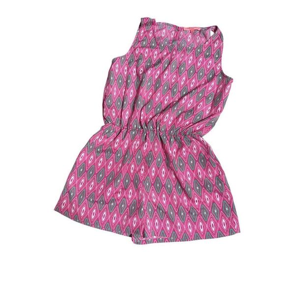 Collective concepts pink geometry design girls romper S, M,XL - Picture 6 of 7